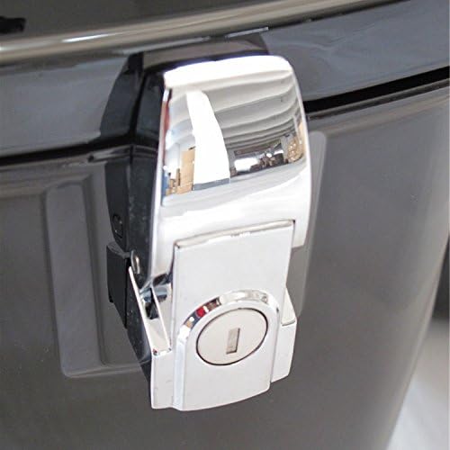 Vivid Black 60L Large Hard Saddle Bag Trunk W/brackets For Motorcycle Compatible With Harley-Davidson Dyna Honda Suzuki Kawasaki Yamaha Cruiser LW-B