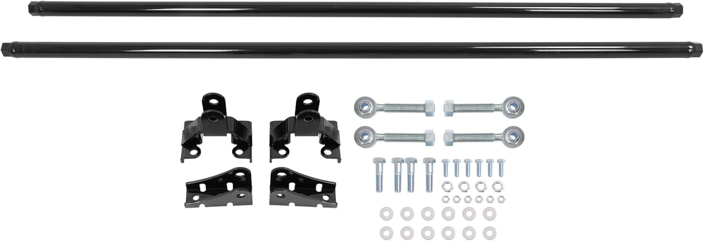 Traction Tie Bars Compatible with 2001-2010 Chevrolet Silverado GMC Sierra 2500HD 3500HD Steel Black Powder Coated LYAM-X1933