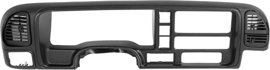 ECOTRIC Dashboard Radio Panel Compatible with 1995-1999 Chevy Chevrolet GMC C1500 C2500 C3500 K1500 K2500 K3500 Tahoe Suburban Blazer Yukon Plastic Textured Black LYAP-X1270-3