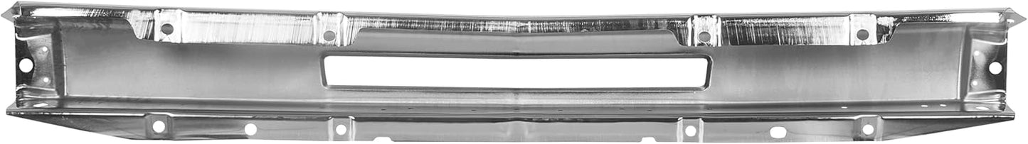 ECOTRIC Impact Bar Compatible with 2007-2013 Chevy Silverado 1500 2500 3500 Pickup Front Bumper Impact Face Bar Chrome Steel Replace For GM1002831 15941850 LYAM-298