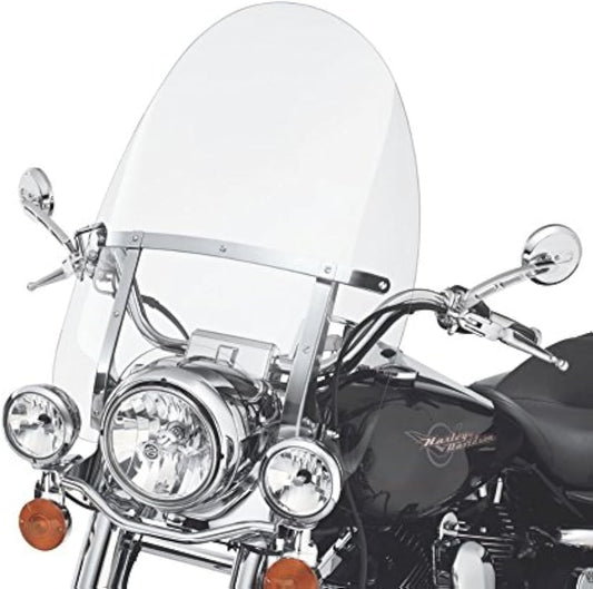 ECOTRIC 29'' x 22'' Motorcycle Windshield Compatible With 1994-2024 Harley Davidson Touring Road King FLHR FLHRS FLHRCI w/Bracket Mounting Bracket Detachable Quick Release Clear WSD-06