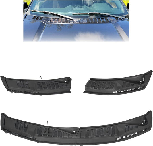 KUAFU Windshield Wiper Cowl Cover Panel Compatible with 2015-2020 Ford F150 Replacement for FL3Z15022A69B Left & Right Front Windshield Wiper Cowl Grille Insert Panel LYAP-321