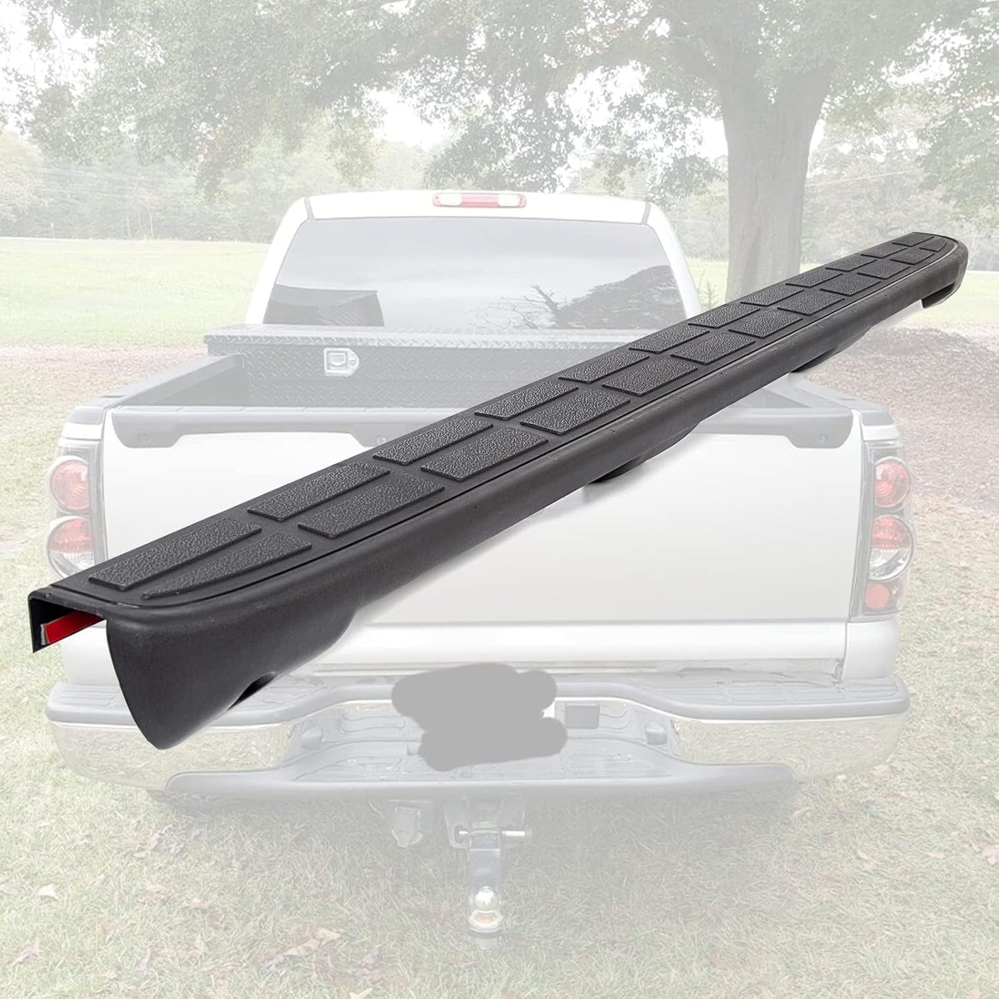 ECOTRIC Tailgate Spoiler Cap Cover Compatible with 1999-2007 Chevy Silverado GMC Sierra Replacement for 15932249 GM1909101 Molding Top Protector Textured Black LYAP-237