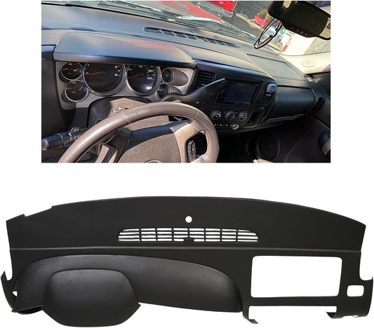 Kojem Black Dash Board Cover Compatible with 2007-2013 Chevy Chevrolet Silverado LS LT WT Base GMC Sierra SL SLE WT Base Dashboard Panel Cover Glovebox Dashboards ABS Plastic LYAP-300V