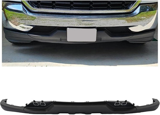 HECASA Front Bumper Lower Valance Compatible with 2016-2019 Chevrolet Chevy Silverado 1500 LD Replacement for 84029773, GM1015134C W/Tow Hooks Holes Air Dam Deflector PP Plastic Black LYAP-644S-1