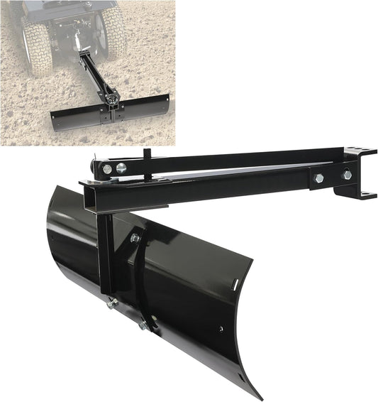 KUAFU 39.75inches 3 Point Sleeve Hitch Rear Blade Compatible with ATV UTV Garden Tractors Lawn Mower Tractor Attachments Behind Rear Sleeve Hitch Tow Blade LYOM-248