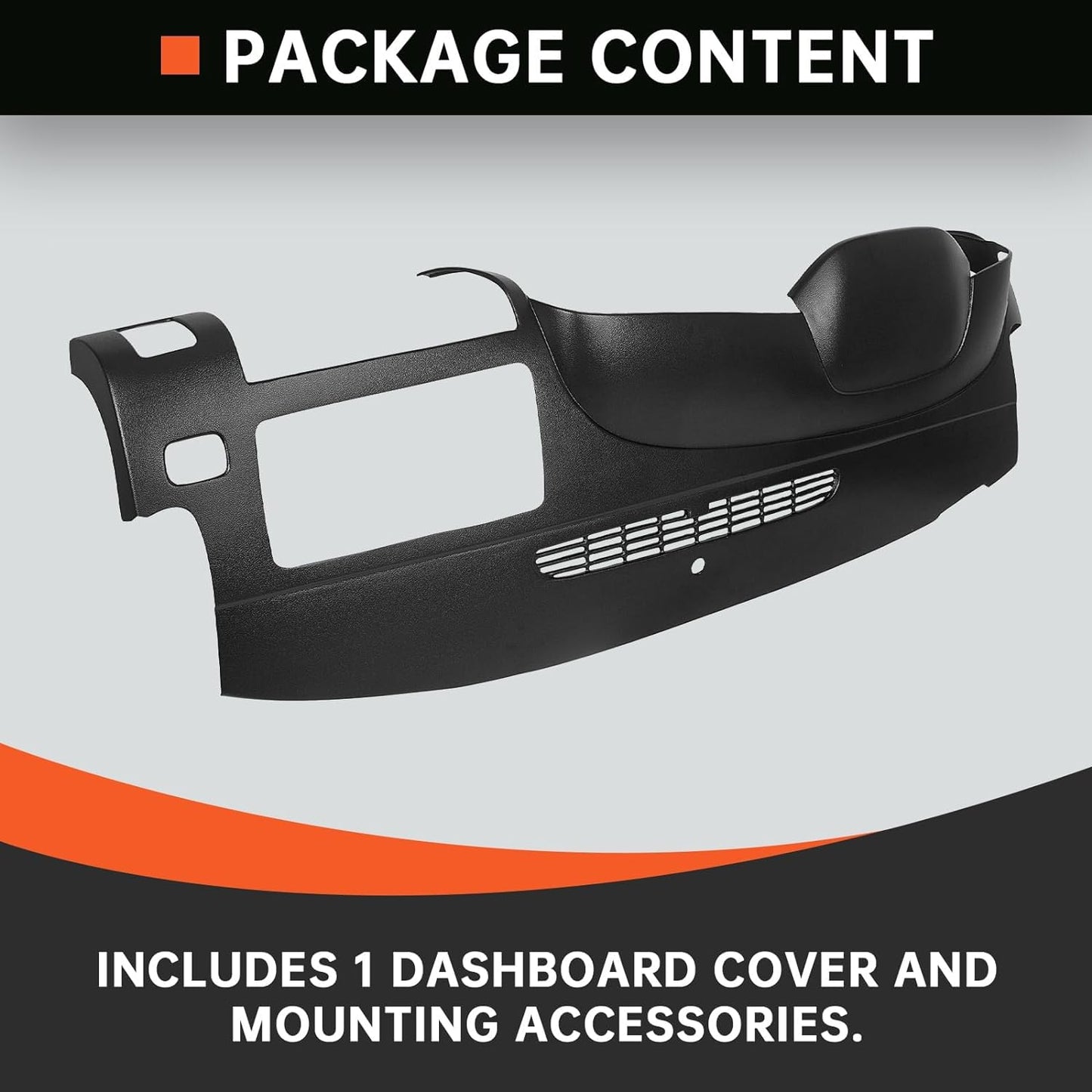 Kojem Black Dash Board Cover Compatible with 2007-2013 Chevy Chevrolet Silverado LS LT WT Base GMC Sierra SL SLE WT Base Dashboard Panel Cover Glovebox Dashboards ABS Plastic LYAP-300V