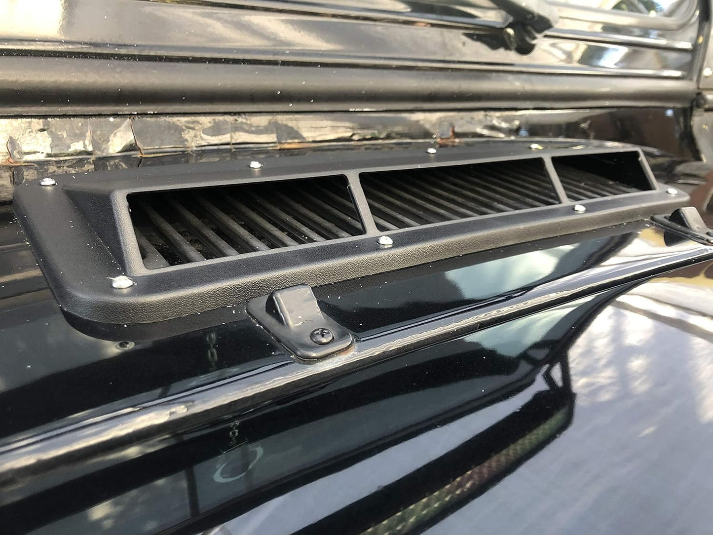 ECOTRIC Cowl Vent Scoop Compatible with 1978-1995 Jeep CJ Wrangler YJ Air Vent Scoop Ram Air Induction Hood Scoop Ram Replacement for 13307.01 LYAP-178