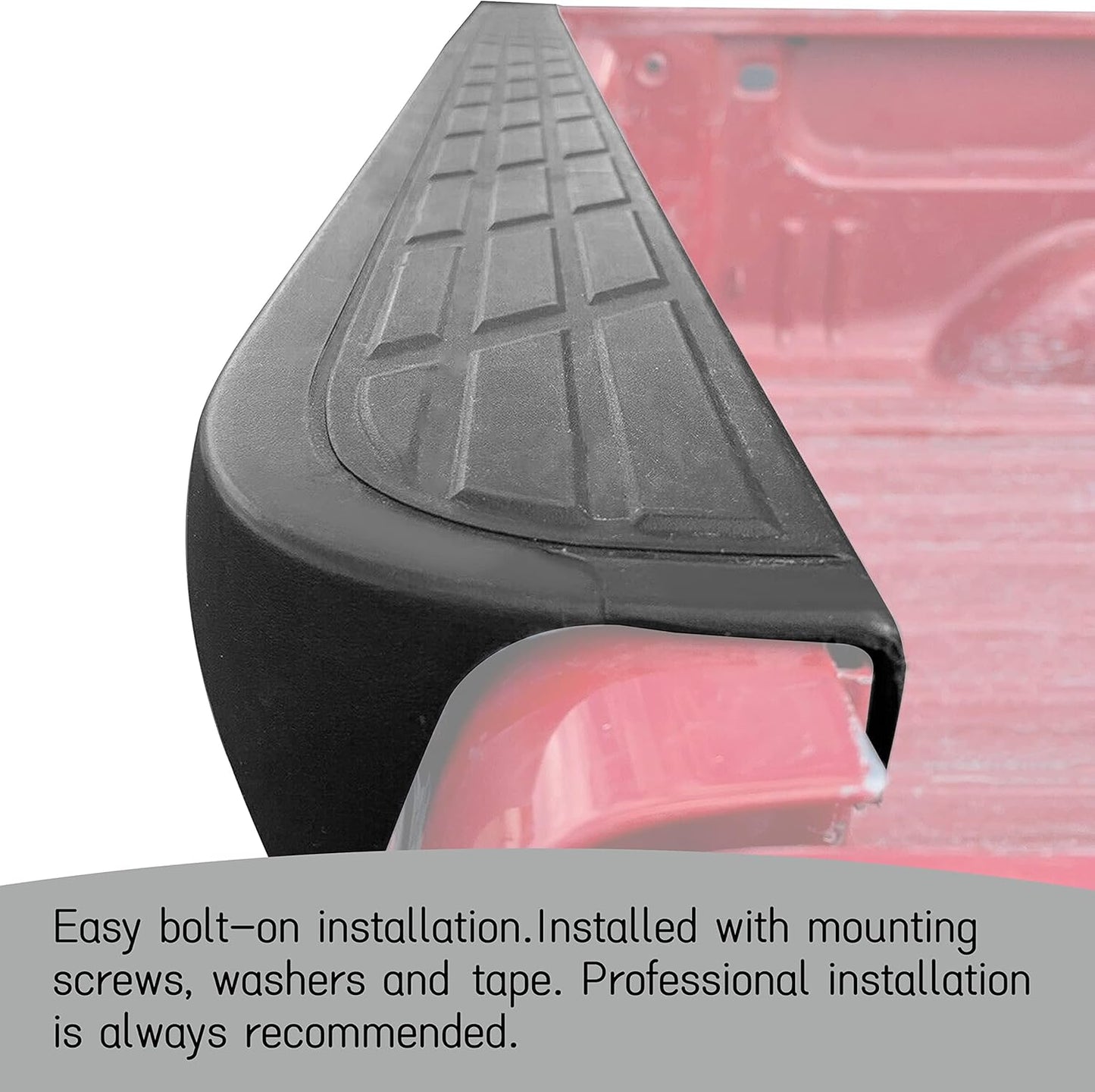 ECOTRIC Tailgate Cap Top Protector Molding Spoiler Cover Compatible with 2007-2013 Chevy GMC Silverado Sierra 1500 2007-2014 2500 3500 Replacement for 25844299 GM1904104 LYAP-241