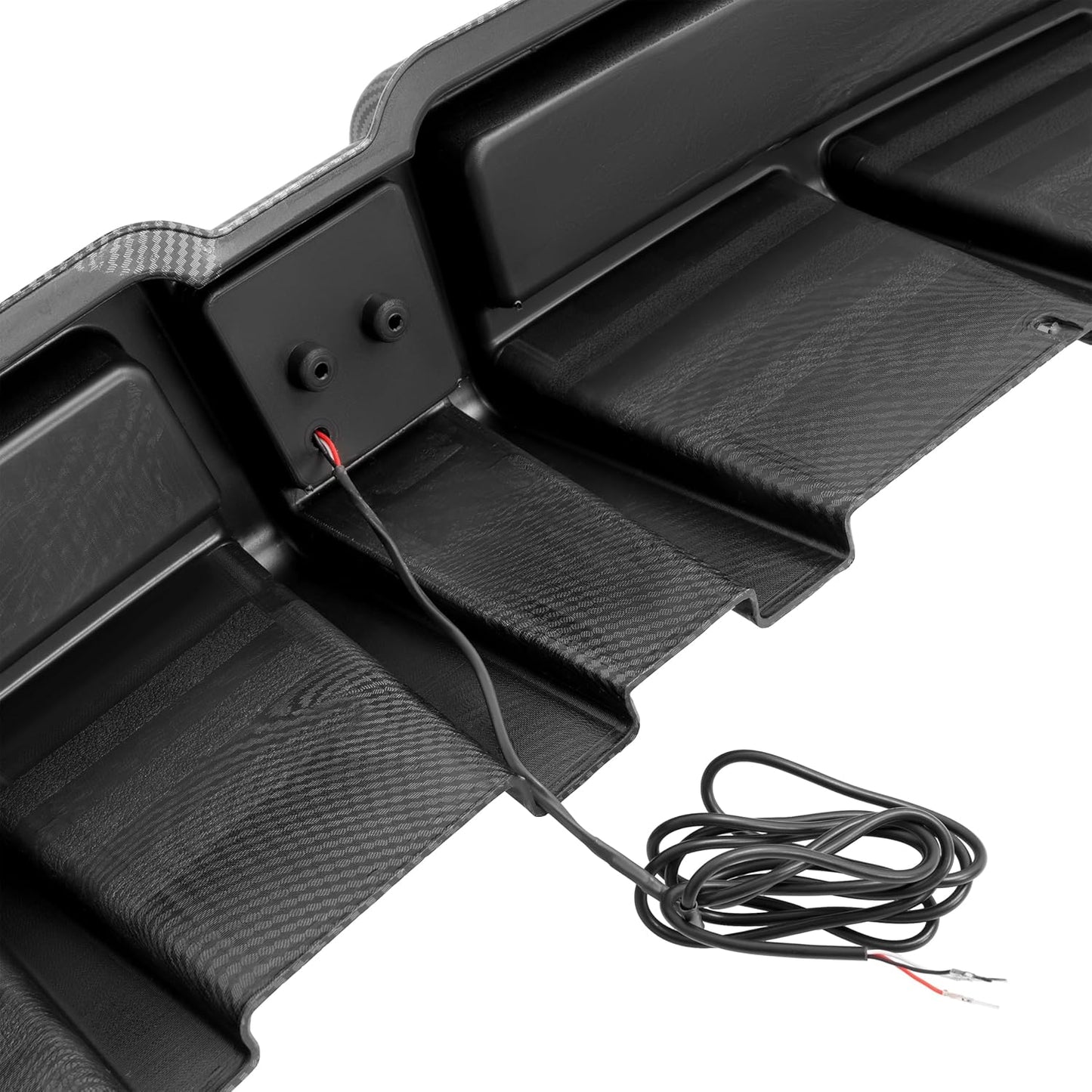 Rear Bumper Diffuser Compatible with 2006-2011 Honda Civic 4 Door Sedan Rear Lower Bumper Lip Splitter Valance with LED Brake Light Bumper Spoiler Carbon Fiber Color LYAP-X1386