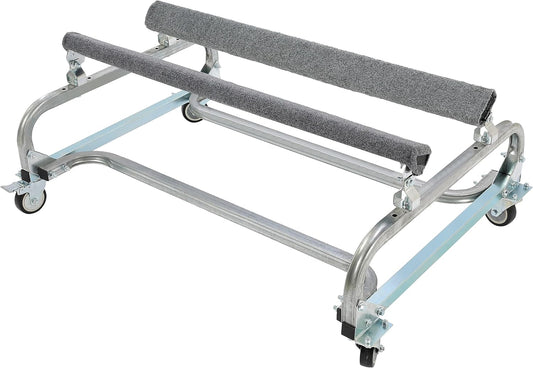 HECASA Personal Watercraft Jet Ski Dolly Stand Boat Storage Trailer Vehicle Cart for Sea-Doo Yamaha Kawasaki Adjustable Carpeted Bunks W/Four Casters & Two Brakes 1000lbs Capacity LYA-060S