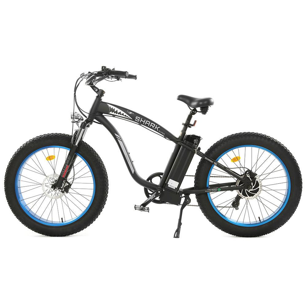 Ecotric Hammer Electric Fat Tire Beach Snow Bike-Blue