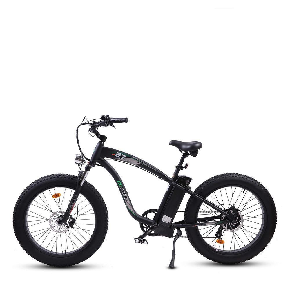 Ecotric Hammer Electric Fat Tire Beach Snow Bike-Matt Black