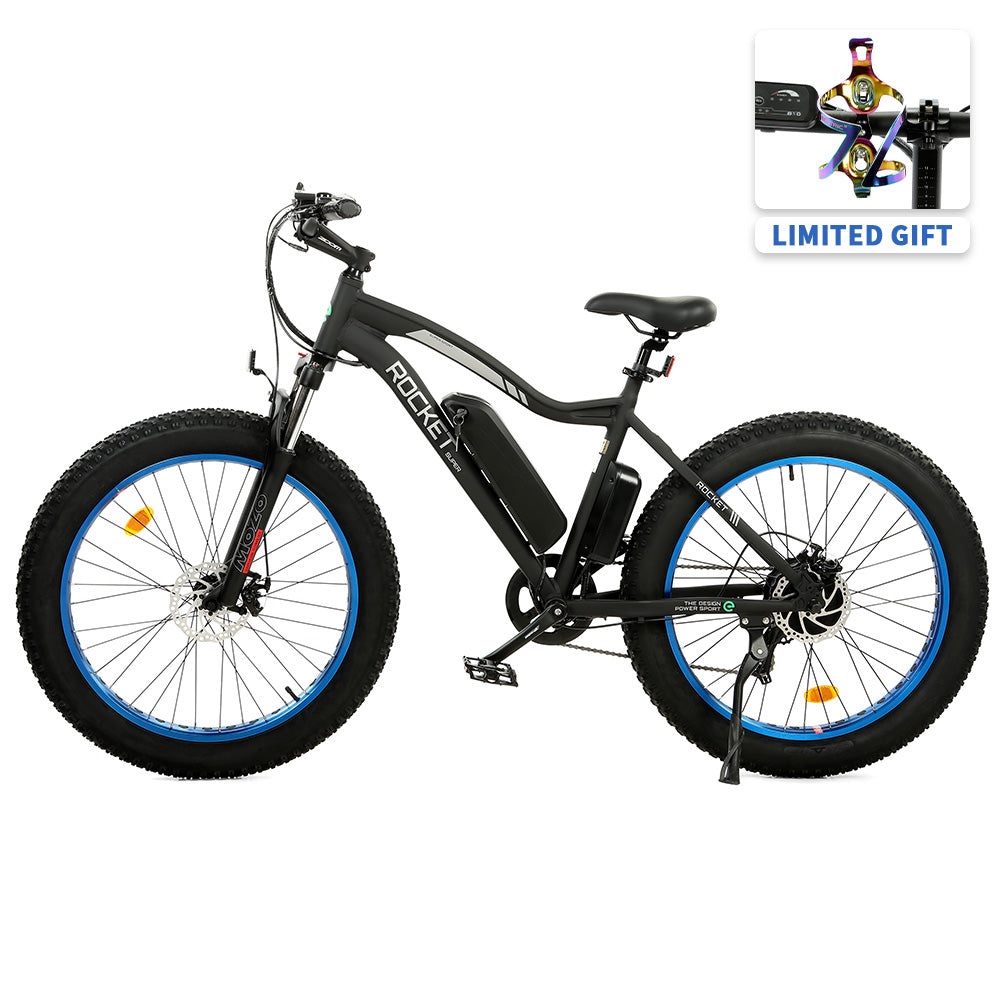 Ecotric Rocket Fat Tire Beach Snow Electric Bike - Blue