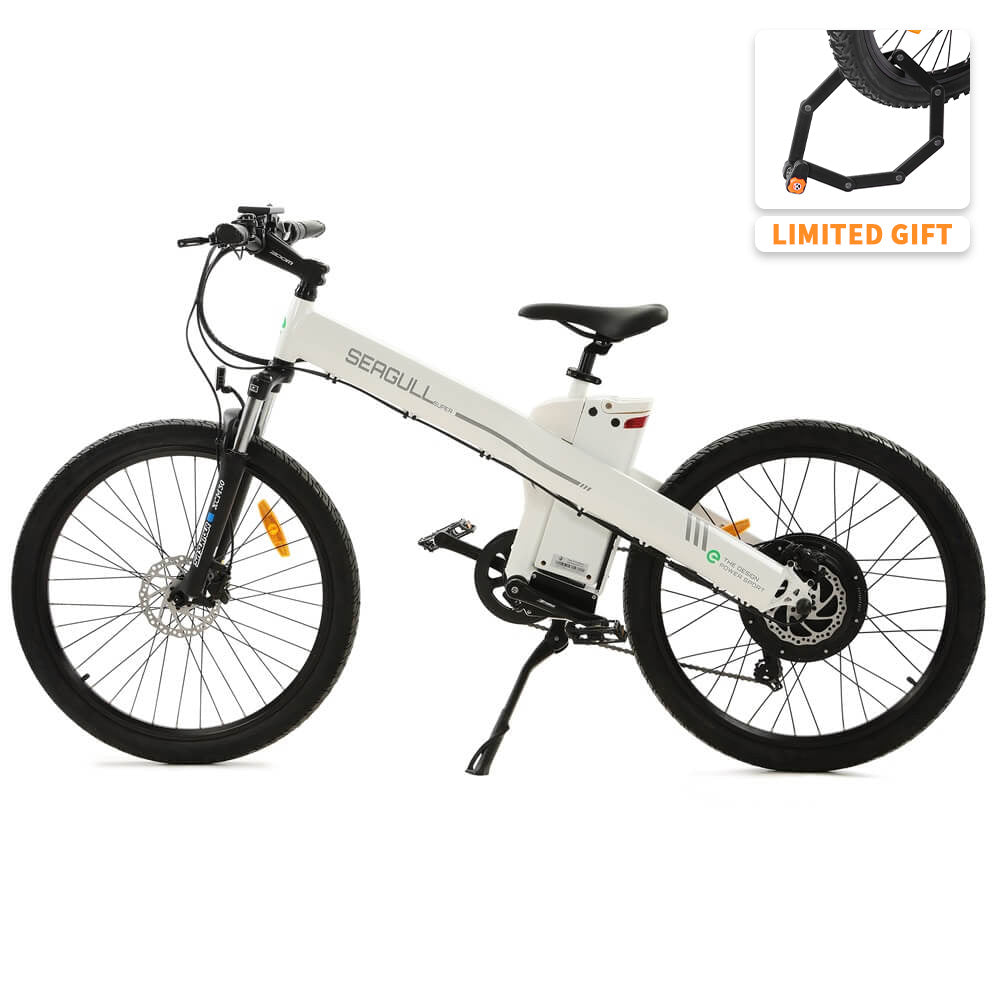 Ecotric Seagull Electric Mountain Bicycle - White