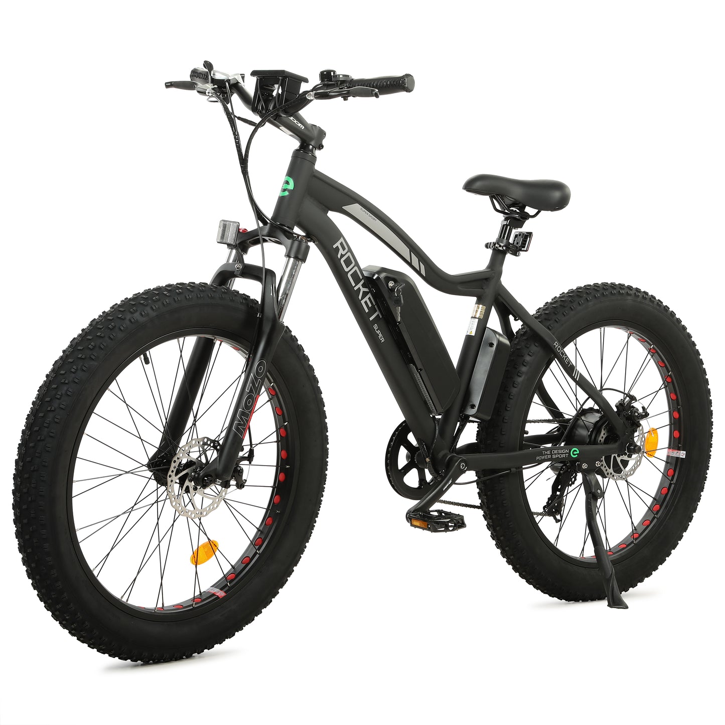 Ecotric Rocket Fat Tire Beach Snow Electric Bike - Matt Black