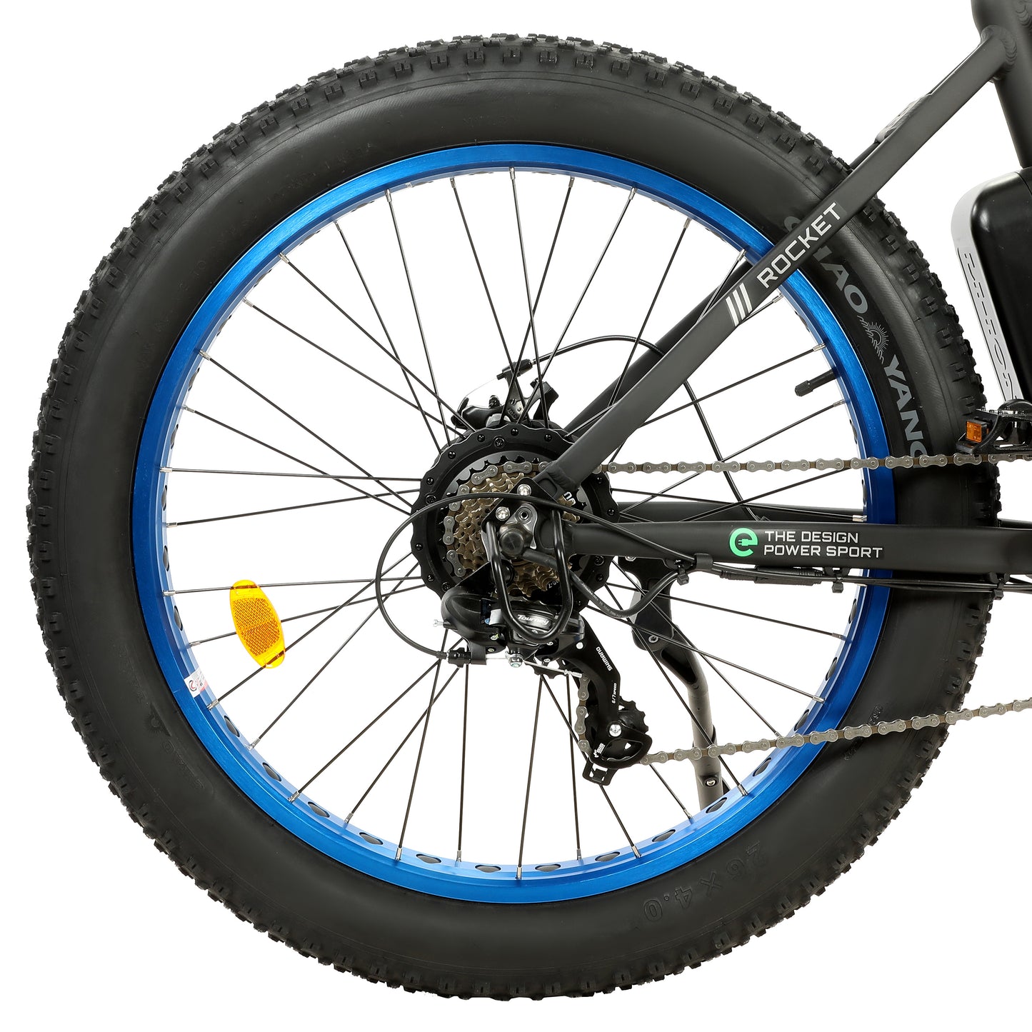 Ecotric Rocket Fat Tire Beach Snow Electric Bike - Blue