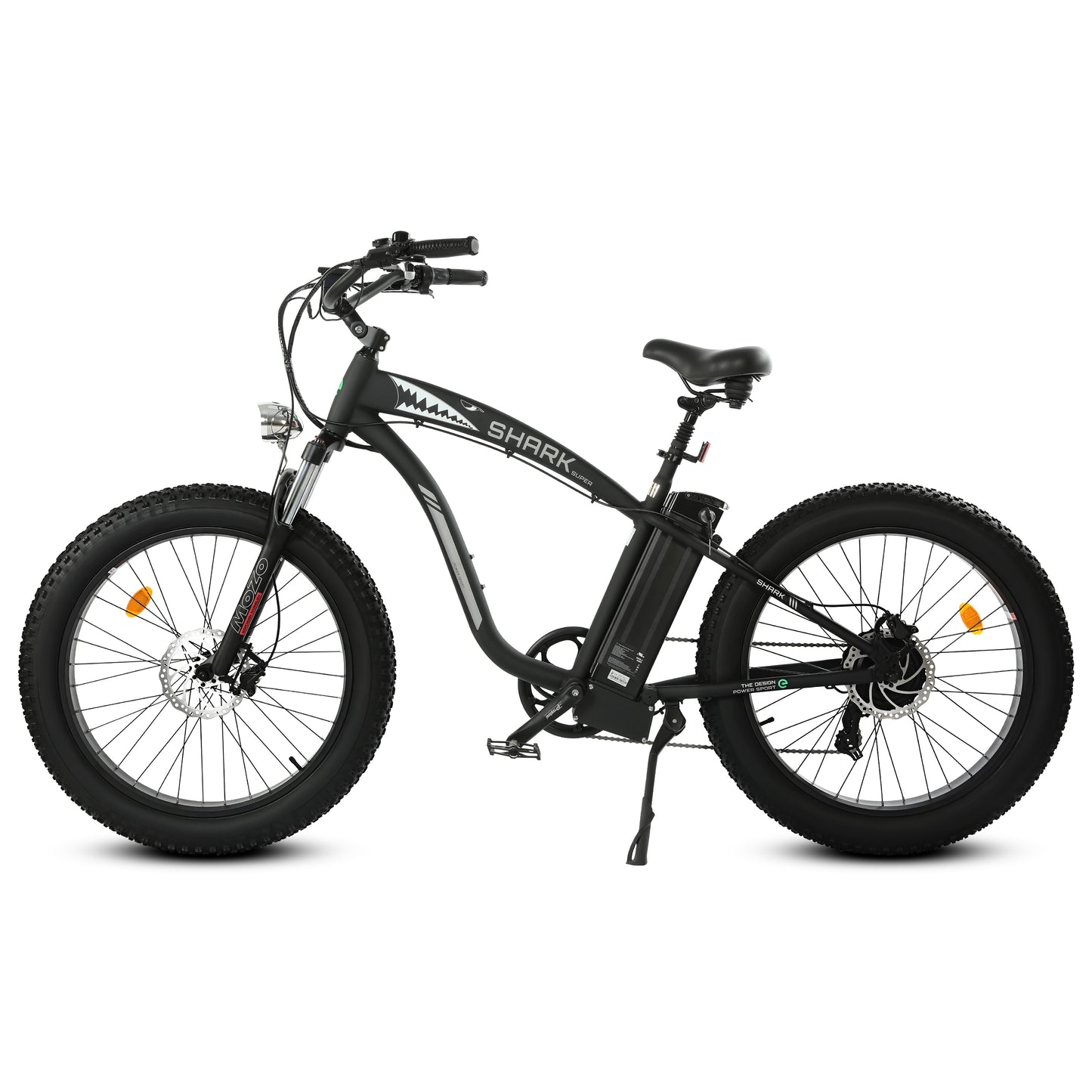 Ecotric Hammer Electric Fat Tire Beach Snow Bike-Matt Black