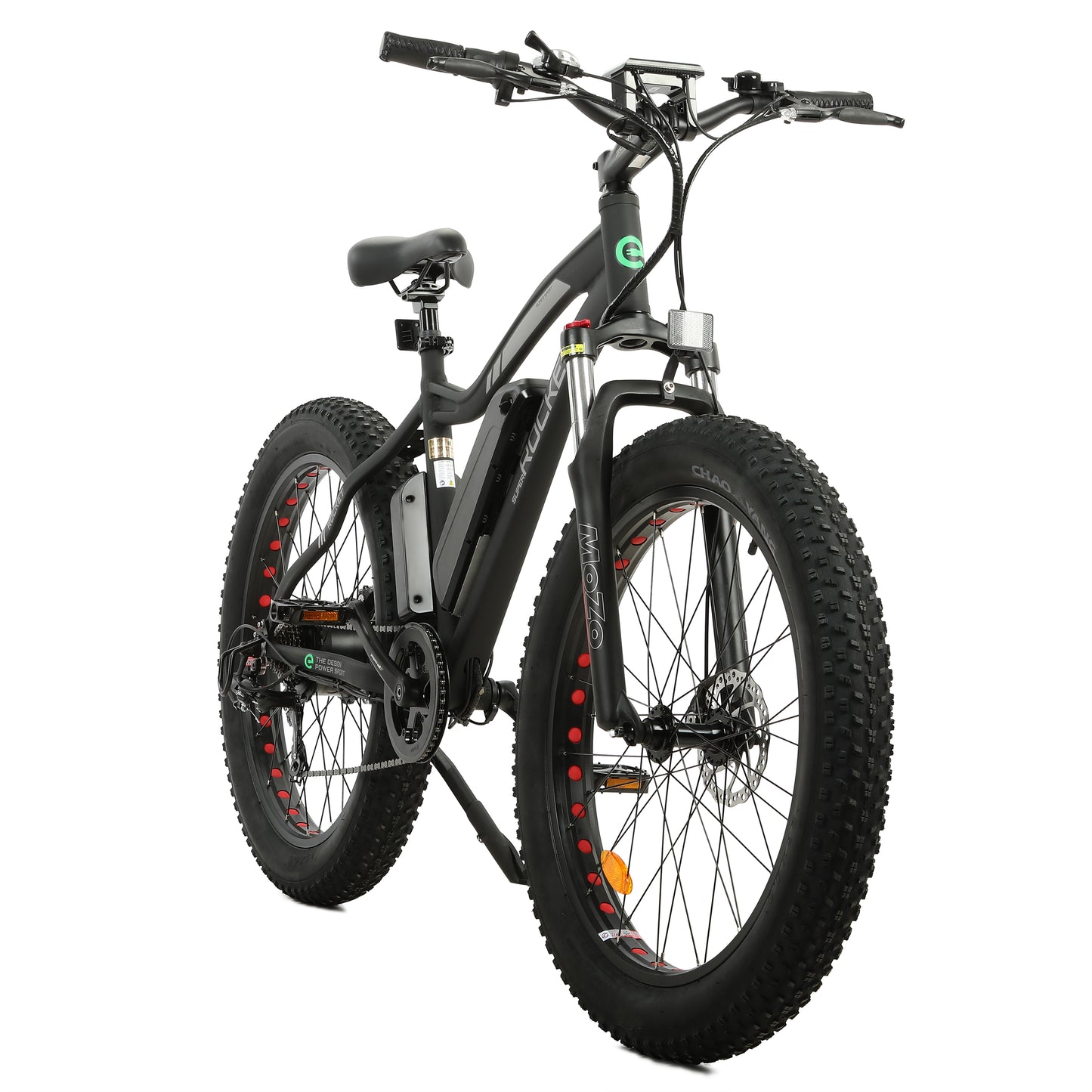 Ecotric Rocket Fat Tire Beach Snow Electric Bike - Matt Black