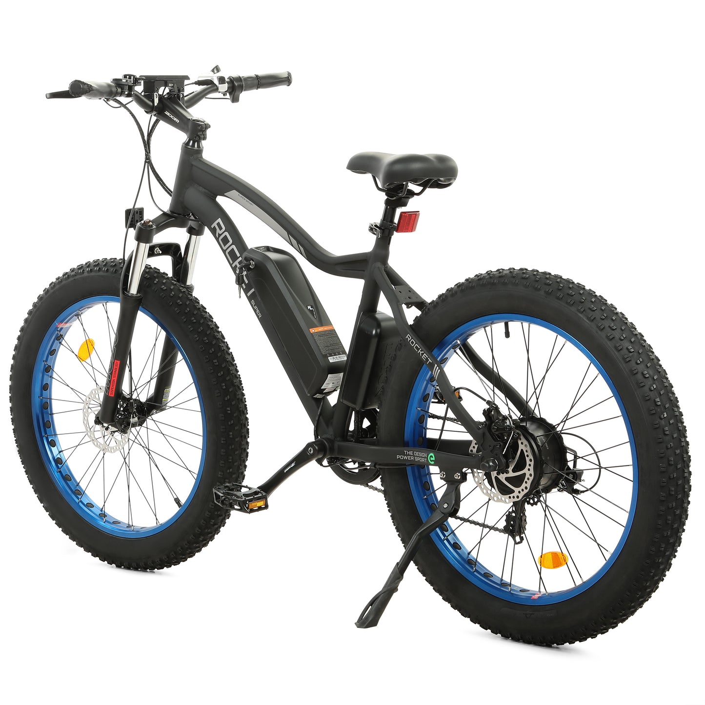 Ecotric Rocket Fat Tire Beach Snow Electric Bike - Blue