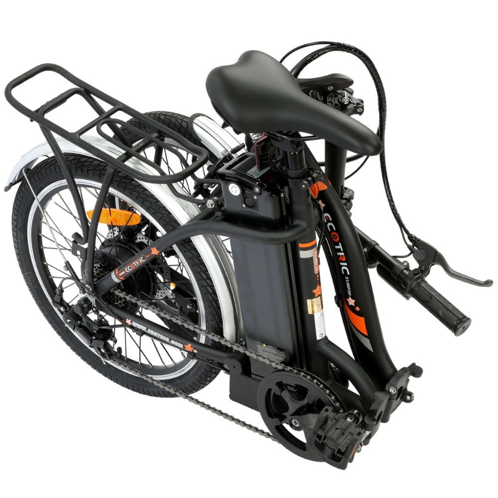 UL Certified-Starfish 20inch portable and folding electric bike - Matt Black - 6