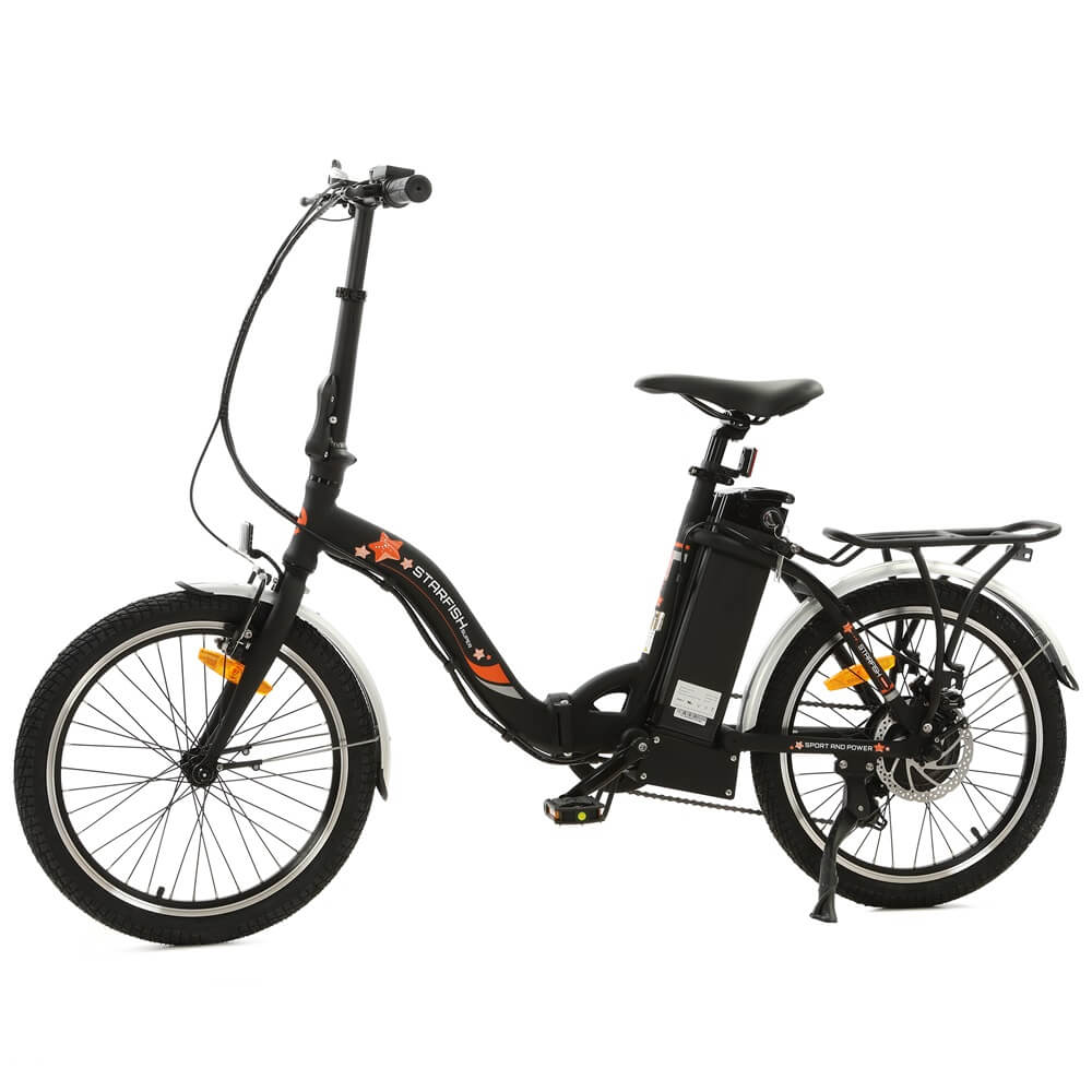 Starfish 20 Inches Fat Tire Portable & Folding Electric Bike - Matt Black Starfish 20 Inches Fat Tire Portable & Folding Electric Bike - Matt Black