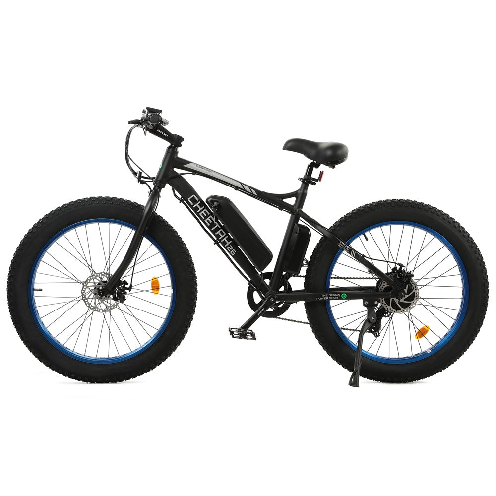 Cheetah 26 Fat Tire Beach Snow Electric Bike - Blue - 1