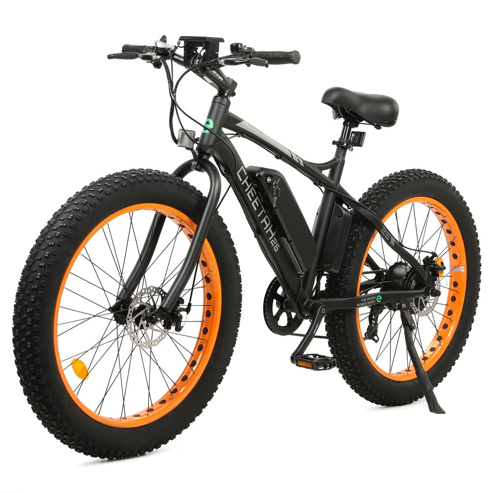 Cheetah 26 Fat Tire Beach Snow Electric Bike-Orange - 2