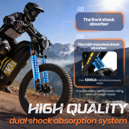60V 4000W Electric Moped, 56 MPH High-Speed Electric Motorcycle with 35Ah Lithium Battery, Hydraulic Disc Brakes & All-Terrain Tires