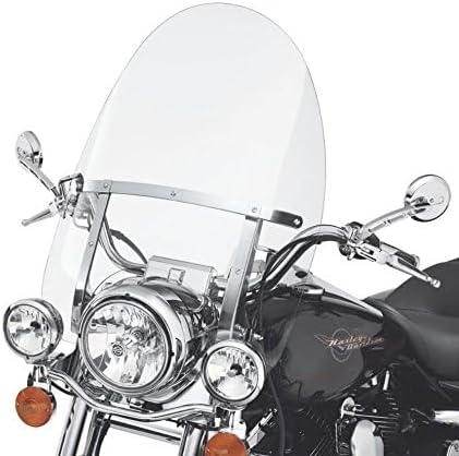 ECOTRIC 29'' x 22'' Motorcycle Windshield Compatible With 1994-2024 Harley Davidson Touring Road King FLHR FLHRS FLHRCI w/Bracket Mounting Bracket Detachable Quick Release Clear WSD-06