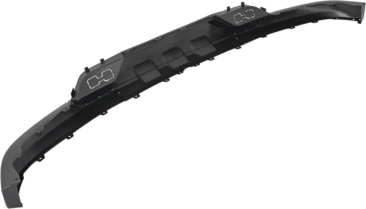 HECASA Front Bumper Lower Valance Compatible with 2016-2019 Chevrolet Chevy Silverado 1500 LD Replacement for 84029773, GM1015134C W/Tow Hooks Holes Air Dam Deflector PP Plastic Black LYAP-644S-1