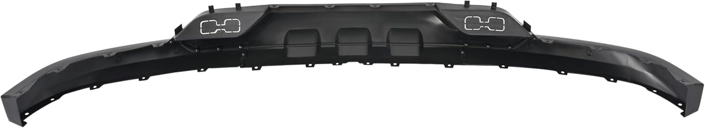 HECASA Front Bumper Lower Valance Compatible with 2016-2019 Chevrolet Chevy Silverado 1500 LD Replacement for 84029773, GM1015134C W/Tow Hooks Holes Air Dam Deflector PP Plastic Black LYAP-644S-1