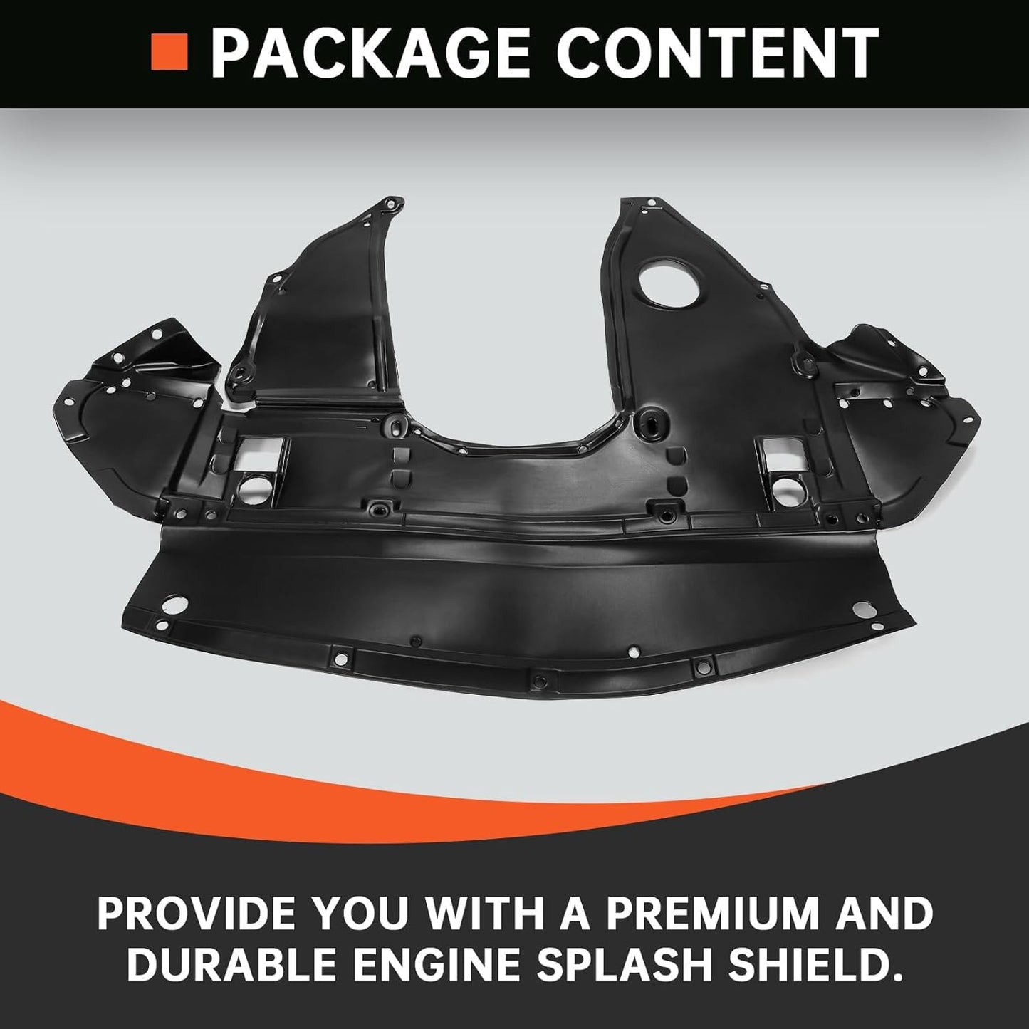 Kojem Front Engine Splash Shield Compatible with 2016-2023 Nissan Maxima 3.5L 2016-2018 Nissan Altima 2.5L 3.5L Replacement for NI1228164 75890-9HS0A Plastic Black LYAP-765S