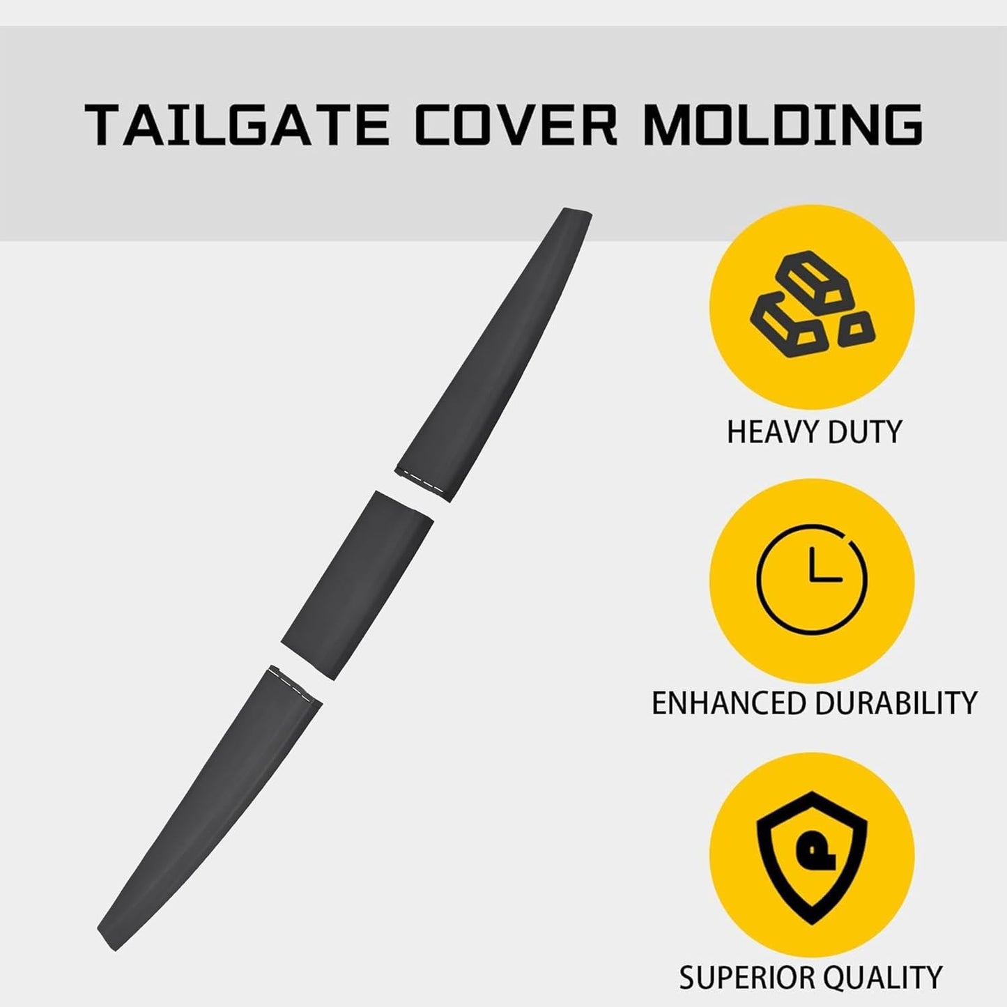 Tailgate Spoiler Molding Cap Compatible with 2009-2019 Ram 1500 2500 3500 Classic Top Protector Cover Lip Replace for CH1909100 55372052AH LYAP-236S