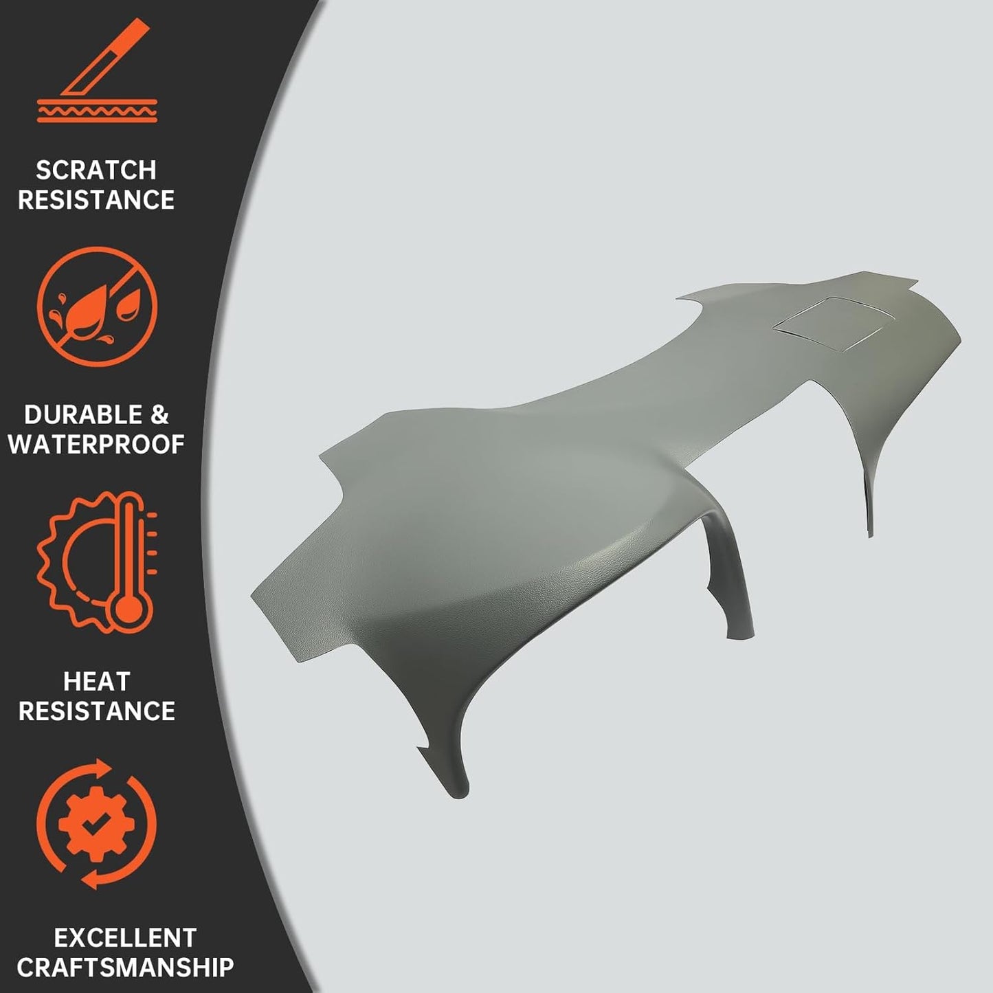 Kojem Dashboard Cap Cover Compatible with 2007-2011 Toyota Camry Gray Dashboard Cap Replacement ABS Plastic LYAP-509-1-XB