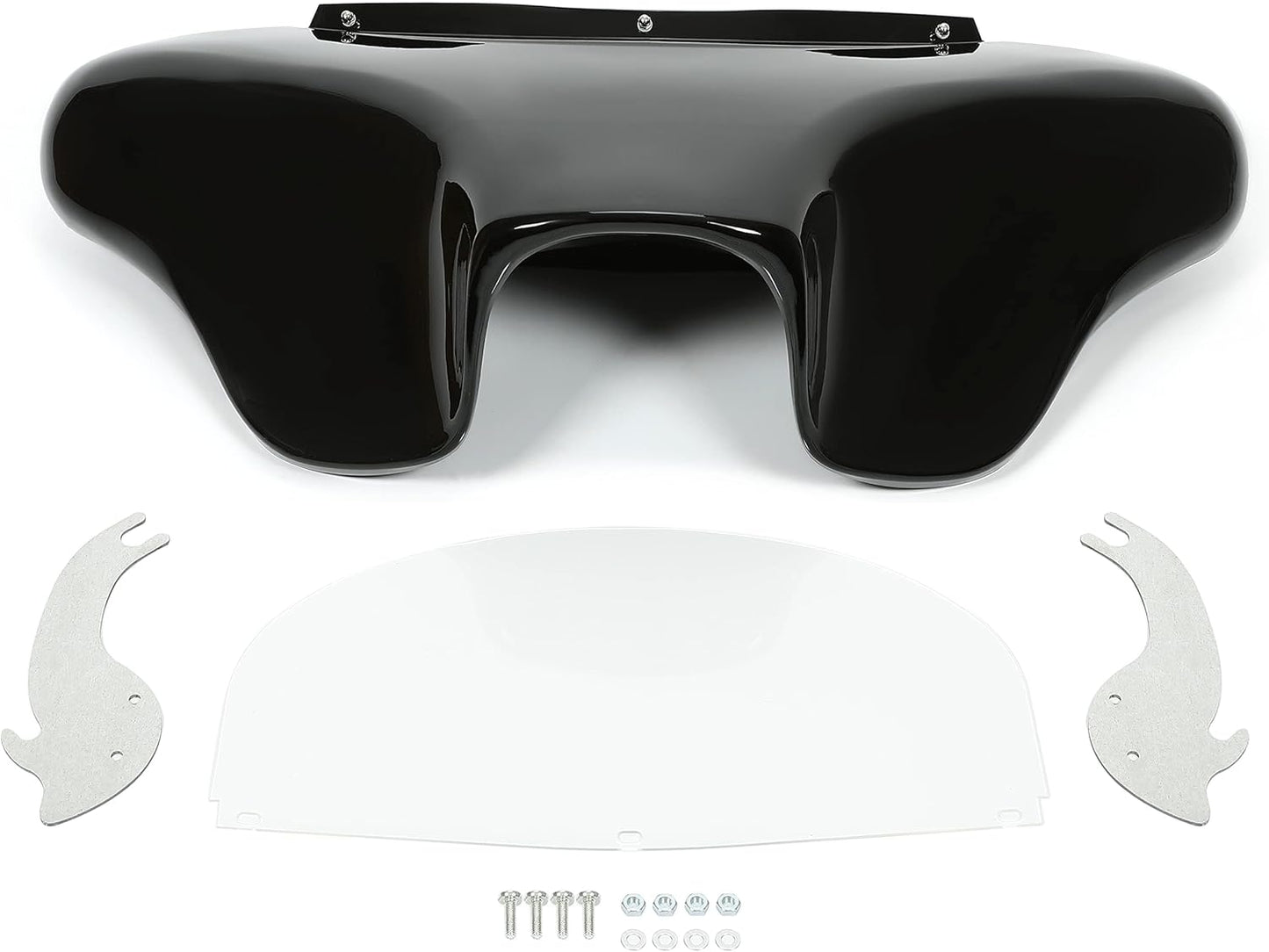 KUAFU Batwing Fairing Compatible with 1986-2015 Harley Davidson FLSTN Heritage Softail Classic Deluxe Fat Boy w/Windshield 4 Speaker Front LYMP-120