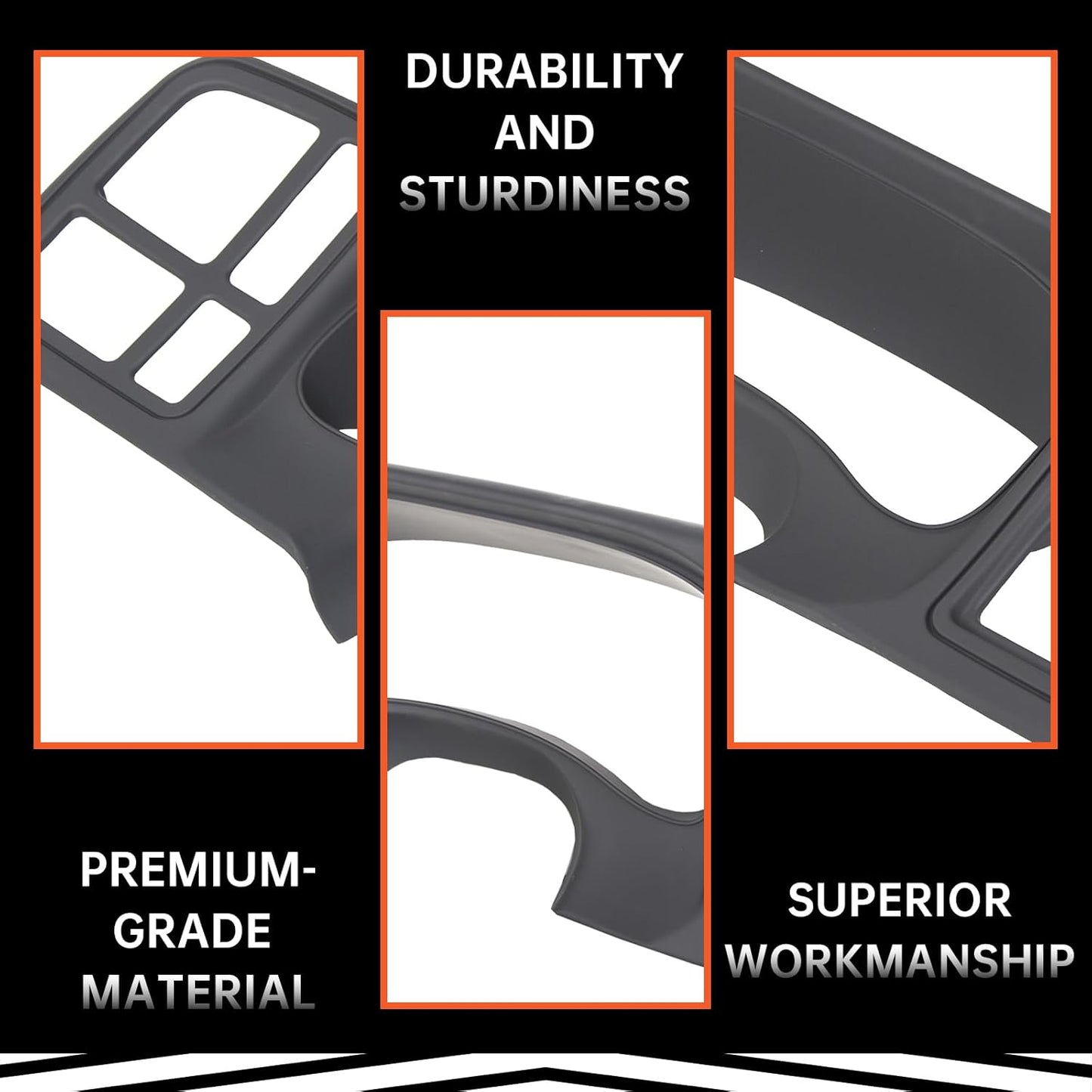 Kojem Double DIN Dash Bezel Cover Kit Compatible With 1999-2002 GM Full-Size Trucks SUV's Chevy Silverado Sierra Car Stereo Radio Replacement for 15731974 15772850 Matte Black LYAP-371
