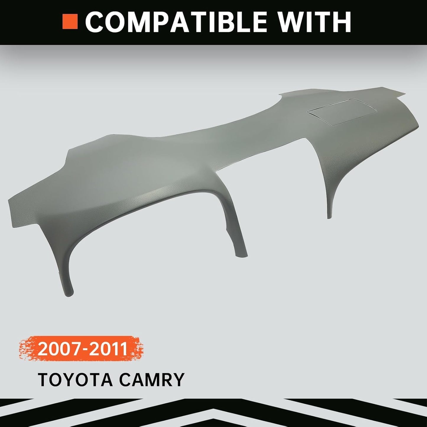 Kojem Dashboard Cap Cover Compatible with 2007-2011 Toyota Camry Gray Dashboard Cap Replacement ABS Plastic LYAP-509-1-XB