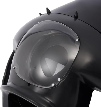 Front Upper Fairing&Headlight Mount Compatible with 2006-2017 Harley Dyna Low Rider FXDL/I Street Bob FXDB/I Super Glide Custom FXDC/I FXD/I FXD/I Front Fairing Kit Smoke Windshield LYMP-175-2