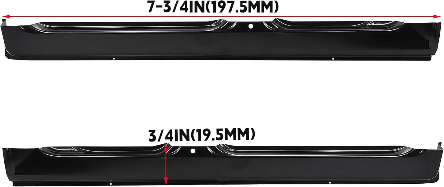 KUAFU Outer Rocker Panel Compatible with 2002-2009 Dodge Ram 1500 2500 3500 4Dr Quad Cab Pickup Driver & Passenger Side LYAM-113-A