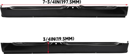 KUAFU Outer Rocker Panel Compatible with 2002-2009 Dodge Ram 1500 2500 3500 4Dr Quad Cab Pickup Driver & Passenger Side LYAM-113-A