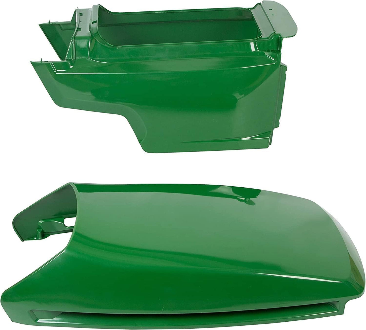 ECOTRIC Hood & Bumper Kit Compatible with John Deere 325 335 345 GX325 GX335 GX345 GX355 Lower & Upper Front Bumper Hood Replacement for M140667 M140668 M140669 AM132595 AM132529 4PCS LYJD-044S+LYJD-048