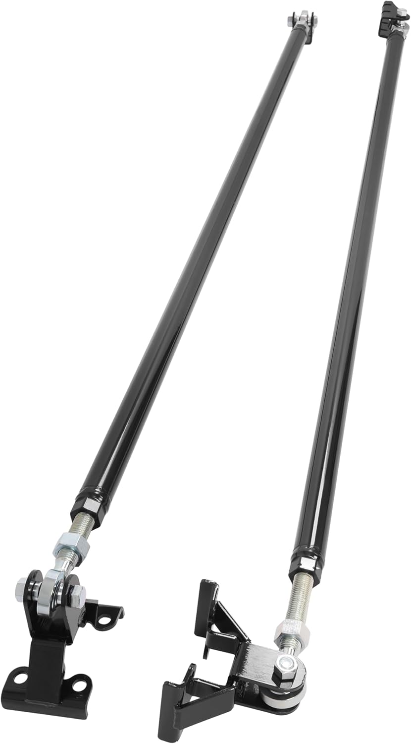 Traction Tie Bars Compatible with 2001-2010 Chevrolet Silverado GMC Sierra 2500HD 3500HD Steel Black Powder Coated LYAM-X1933