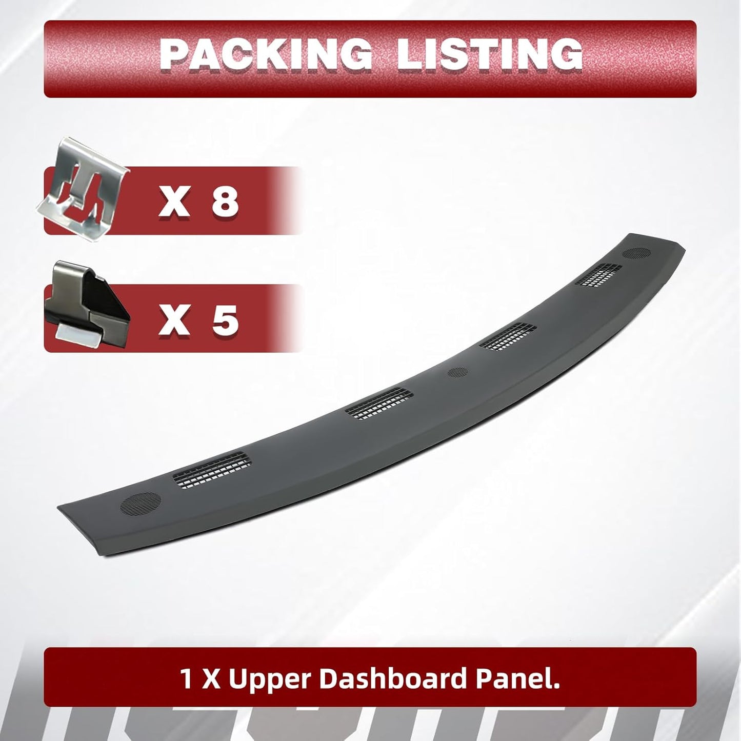 HECASA Upper Dashboard Panel Compatible with 2002-2005 Dodge Ram 1500 2003-2005 Dodge Ram 2500 3500 Dashboard Replacement for 5GT31XDVAC - Slate Gray LYAP-641