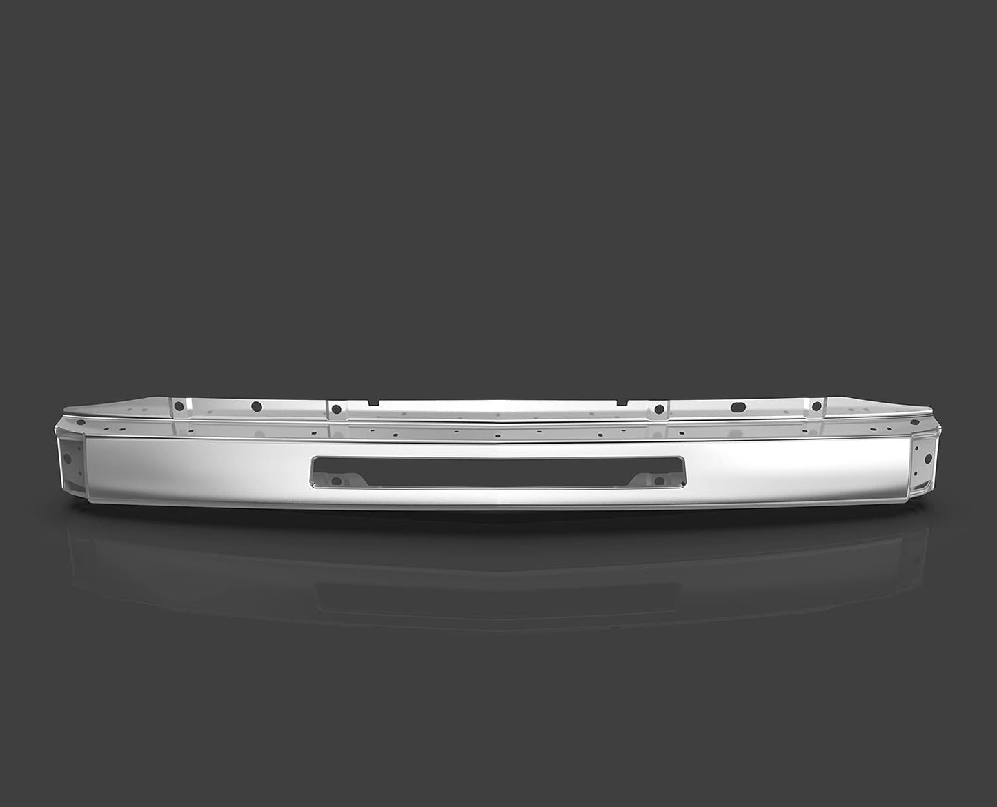 ECOTRIC Impact Bar Compatible with 2007-2013 Chevy Silverado 1500 2500 3500 Pickup Front Bumper Impact Face Bar Chrome Steel Replace For GM1002831 15941850 LYAM-298