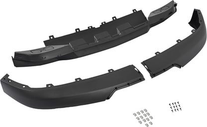 HECASA Front Bumper Lower Valance Compatible with 2016-2019 Chevrolet Chevy Silverado 1500 LD Replacement for 84029773, GM1015134C W/Tow Hooks Holes Air Dam Deflector PP Plastic Black LYAP-644S-1