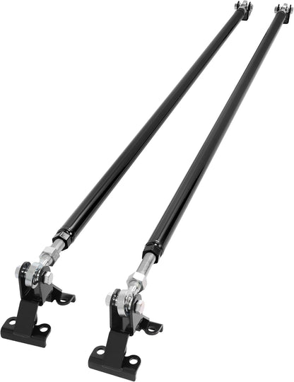 Traction Tie Bars Compatible with 2001-2010 Chevrolet Silverado GMC Sierra 2500HD 3500HD Steel Black Powder Coated LYAM-X1933