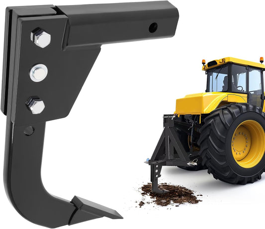 Adjustable Hitch Mounted Ripper for 2inches Receivers, 3 Point Trencher Compatible with ATVs UTVs Tractors, Plough Blade in Garden Bury Pipes Sow Seeds Lawn Digging Subsoil Heavy Duty LYOM-372