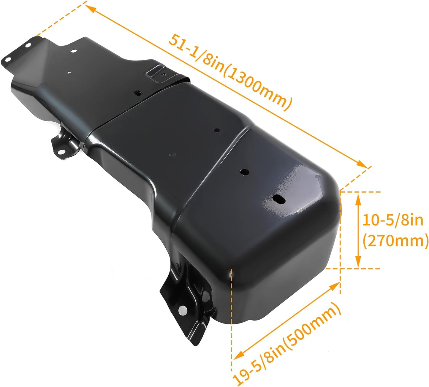 HECASA Fuel Tank Skid Plate Compatible with 2007-2018 Jeep Wrangler JK 2-Door Black Replacement for 52059743AJ LYAM-603