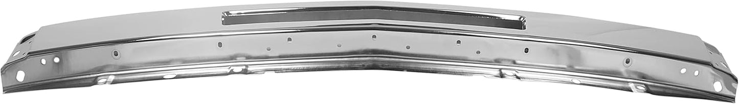 ECOTRIC Impact Bar Compatible with 2007-2013 Chevy Silverado 1500 2500 3500 Pickup Front Bumper Impact Face Bar Chrome Steel Replace For GM1002831 15941850 LYAM-298